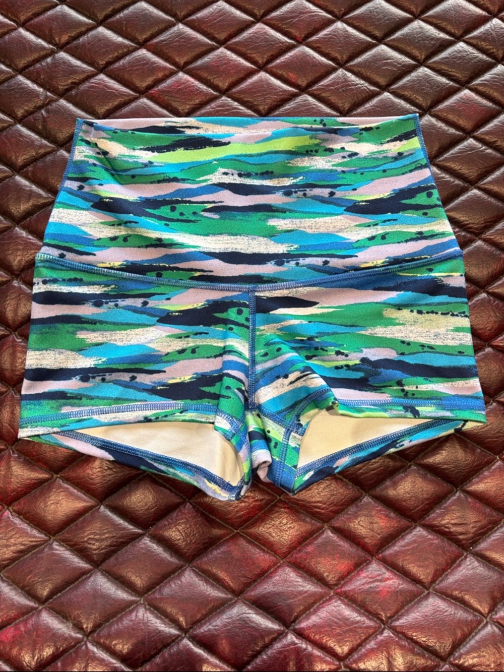 Lululemon Bright Blue Green Active Shorts